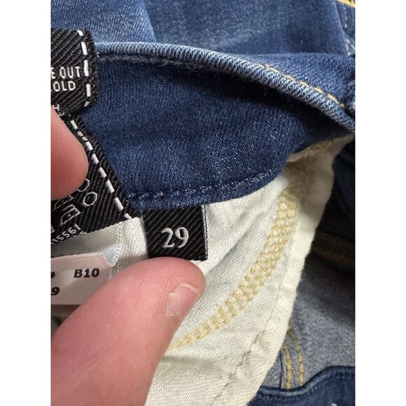 7 For All Mankind Dark Wash b(air) Denim Roxanne Ankle Blue Jeans Size 29 Preppy - Picture 14 of 16